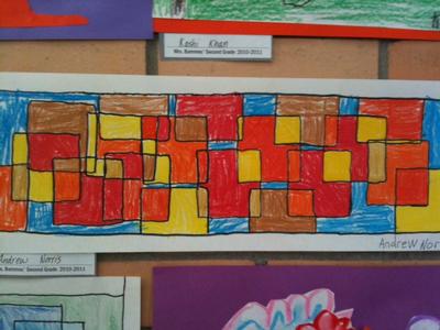 Overlapping Geometric Squares -- 2nd Grade